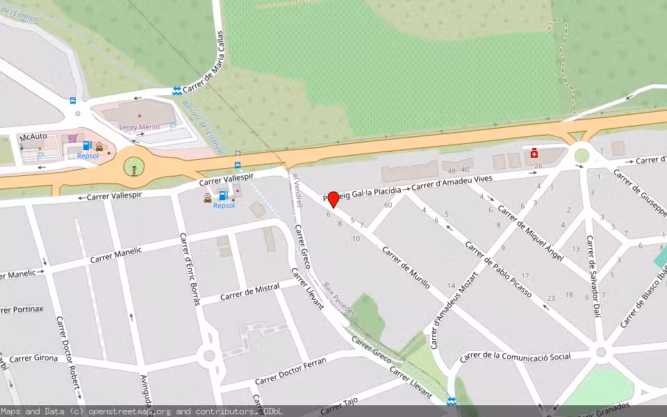 Mapa de Subasta Inmueble (Vivienda) en El Vendrell, Tarragona