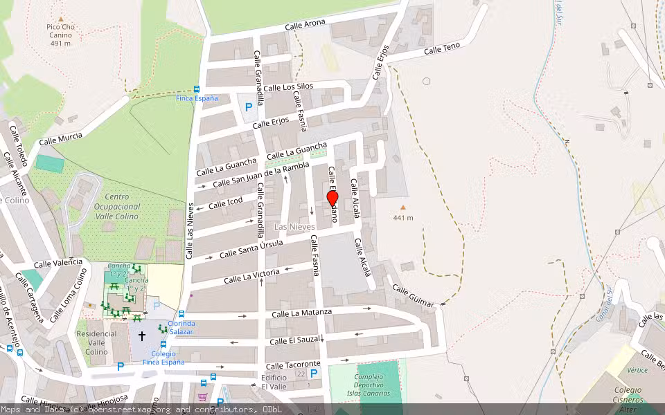 Mapa de Subasta Inmueble (Garaje) en San Cristobal De La Laguna, Santa Cruz de Tenerife