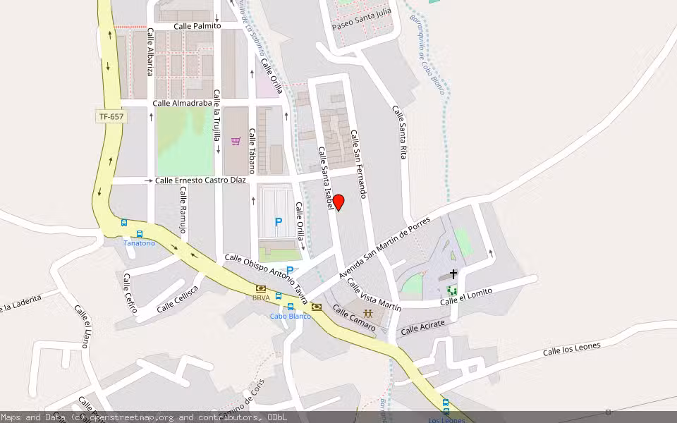 Mapa de Subasta Inmueble (Vivienda) en Cabo Blanco, Arona, Santa Cruz de Tenerife