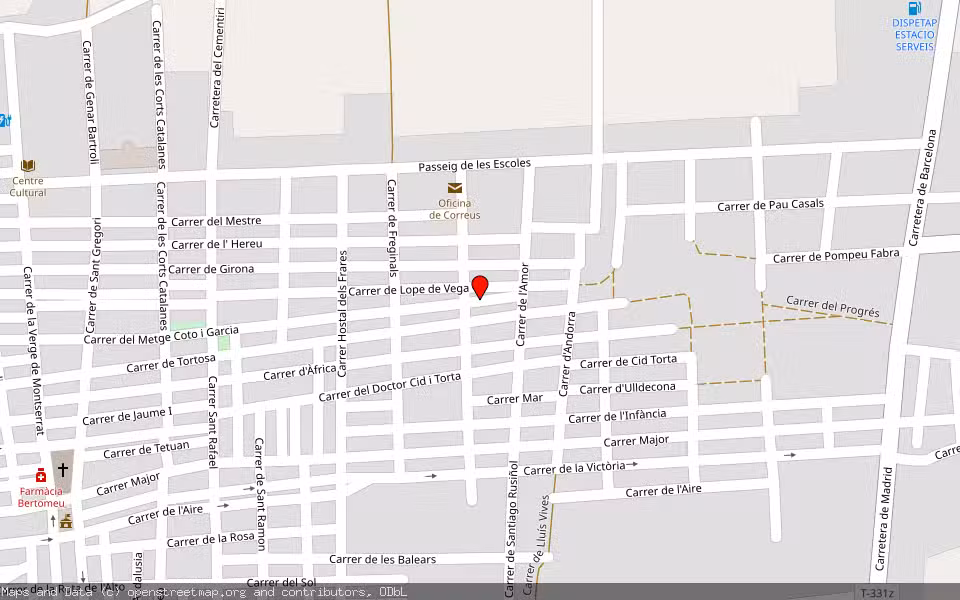 Mapa de Subasta Inmueble (Vivienda) en Santa Bàrbara, Tarragona