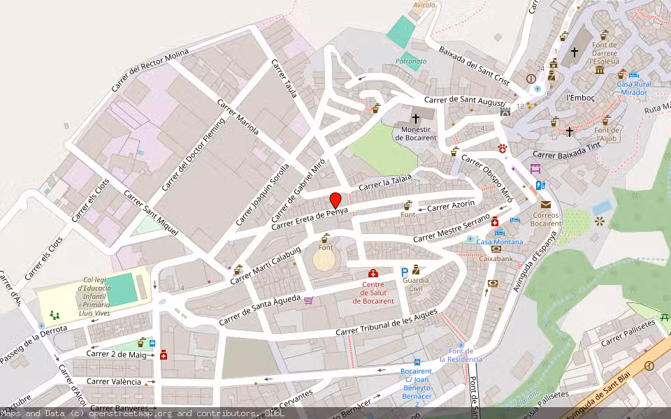 Mapa de Subasta Inmueble (Garaje) en Bocairent, Valencia/València