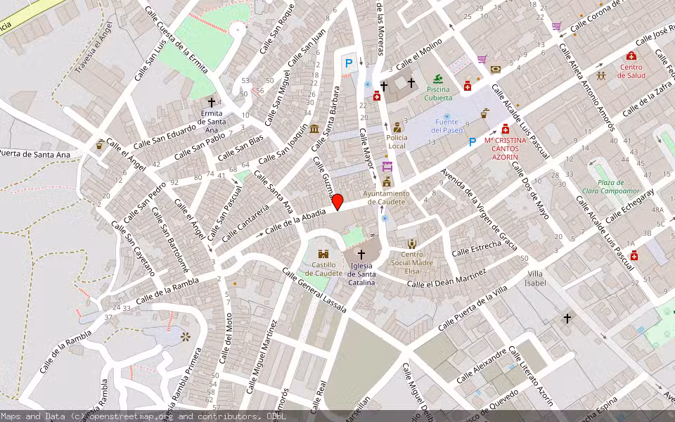Mapa de Subasta Inmueble (Vivienda) en Caudete, Albacete