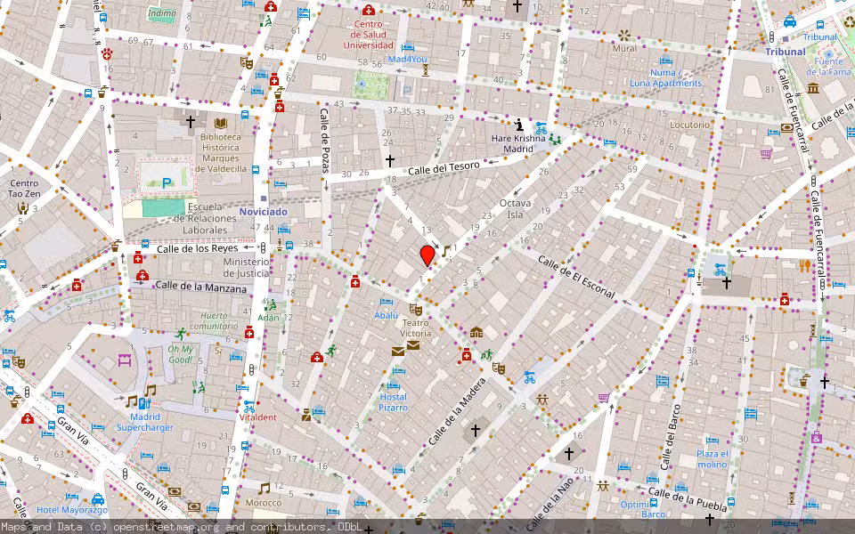 Mapa de Subasta Inmueble (Local comercial) en Madrid