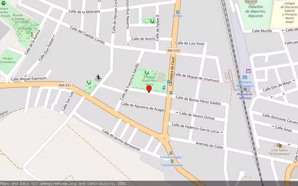 Mapa de Subasta Inmueble (Vivienda) en Alguazas, Murcia