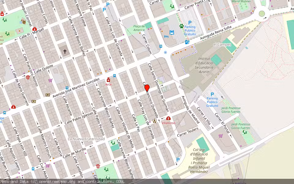 Mapa de Subasta Inmueble (Garaje) en Elda, Alicante/Alacant