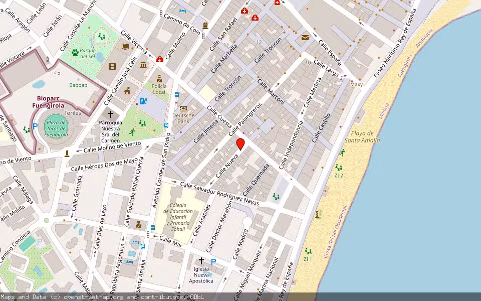Mapa de Subasta Inmueble (Vivienda) en Fuengirola, Málaga