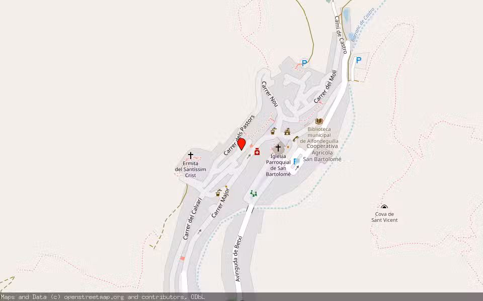 Mapa de Subasta Inmueble (Vivienda) en Alfondeguilla, Castellón/Castelló