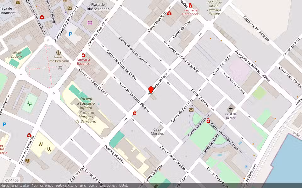 Mapa de Subasta Inmueble (Local comercial) en Benicarló, Castellón/Castelló