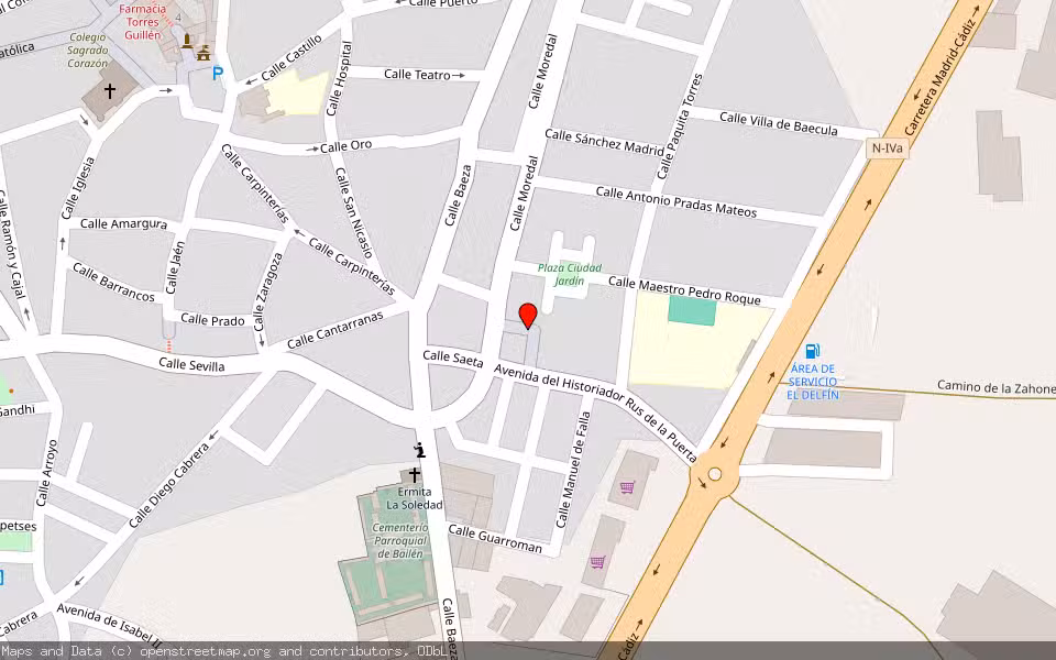 Mapa de Subasta Inmueble (Vivienda) en Bailen, Jaén