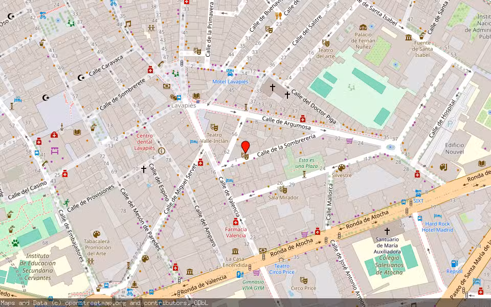 Mapa de Subasta Inmueble (Local comercial) en Madrid