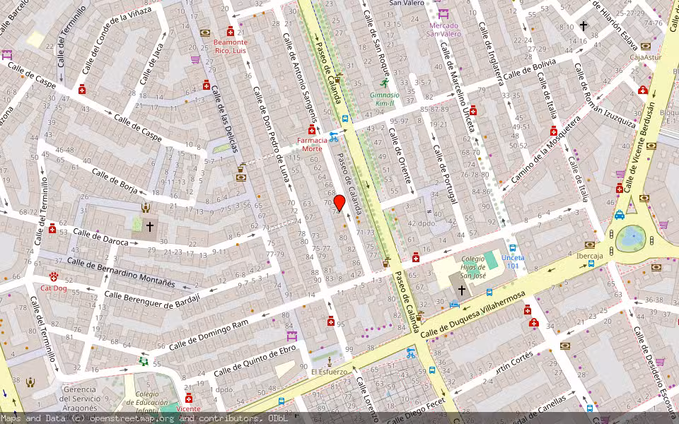 Mapa de Subasta Inmueble (Vivienda) en Zaragoza