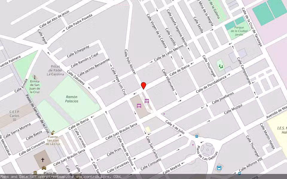 Mapa de Subasta Inmueble (Vivienda) en La Carolina, Jaén