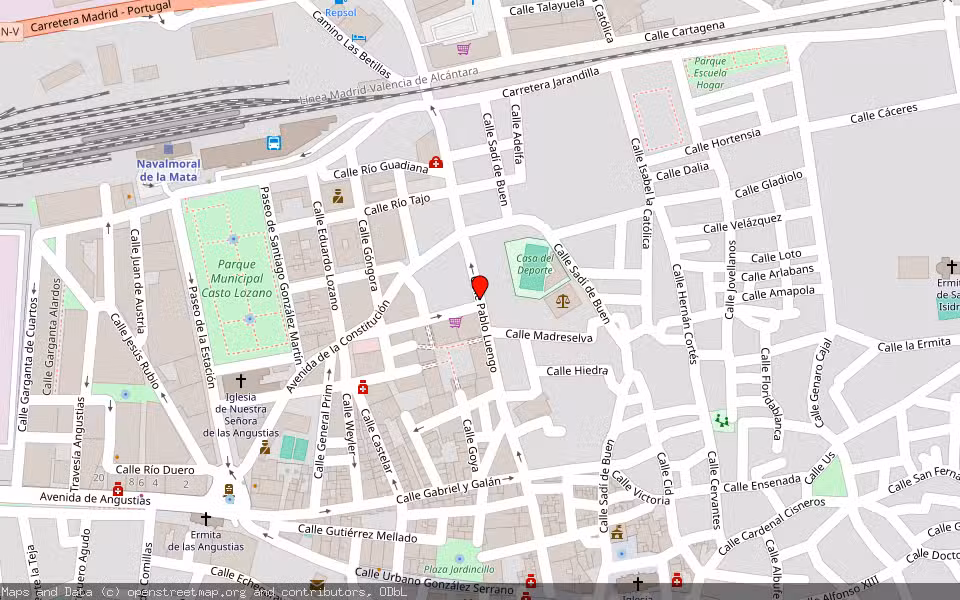 Mapa de Subasta Inmueble (Local comercial) en Navalmoral De La Mata, Cáceres