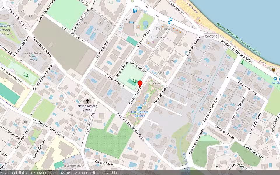 Mapa de Subasta Inmueble (Vivienda) en Denia, Alicante/Alacant
