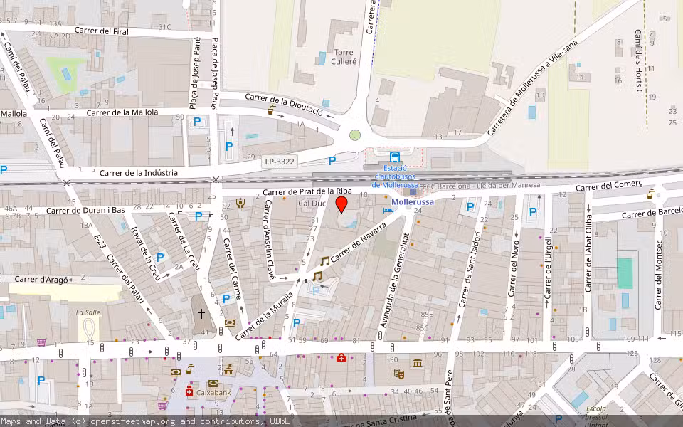 Mapa de Subasta Inmueble (Garaje) en Mollerussa, Lleida