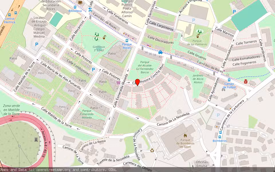 Mapa de Subasta Inmueble (Garaje) en Gijon, Asturias