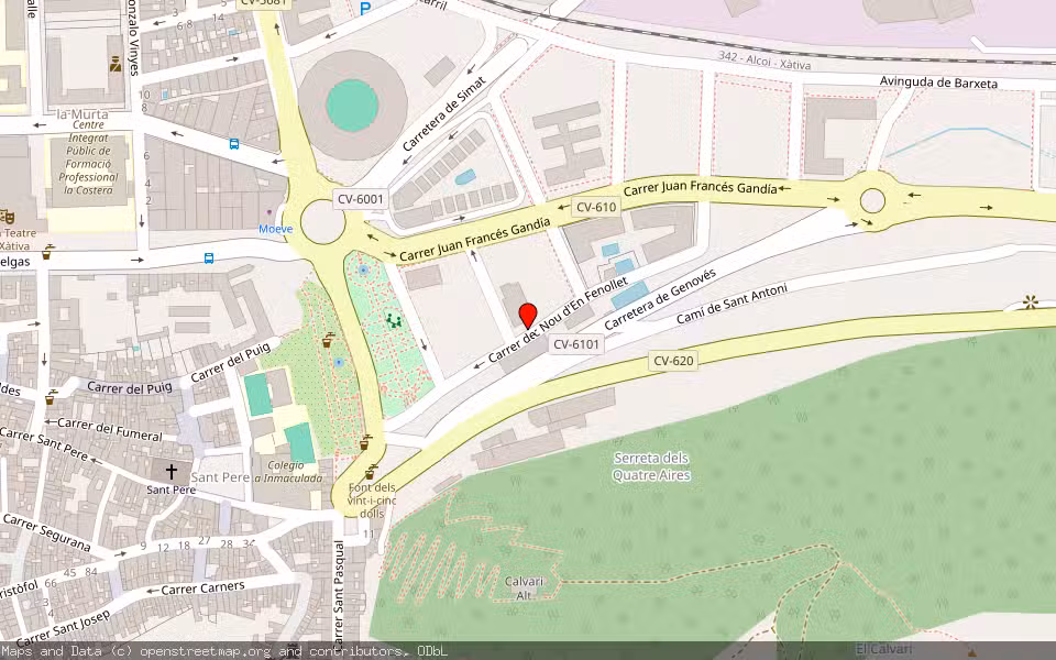 Mapa de Subasta Inmueble (Vivienda) en Xativa, Valencia/València