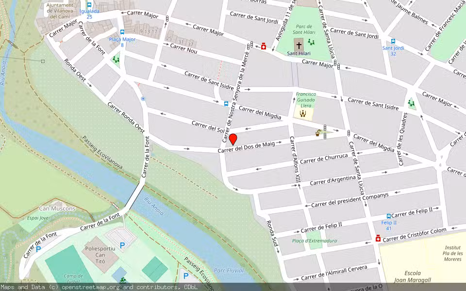 Mapa de Subasta Inmueble (Vivienda) en Vilanova Del Cami, Barcelona