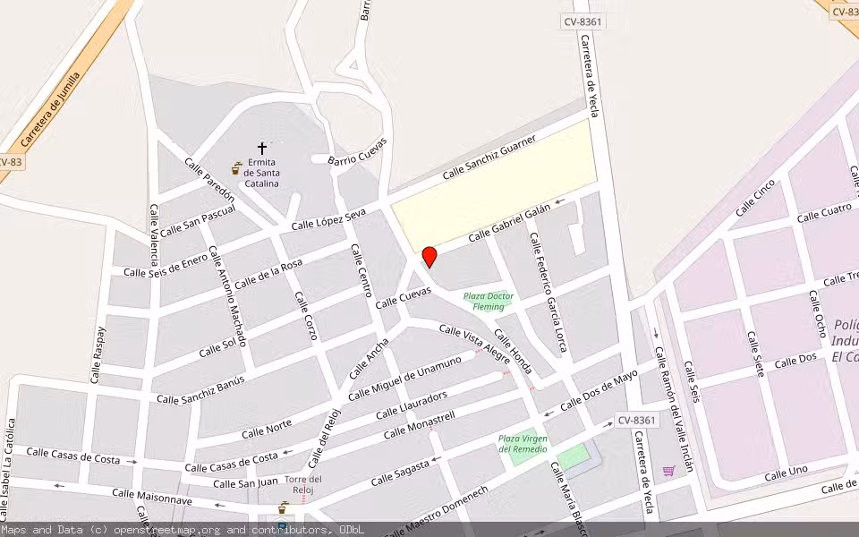 Mapa de Subasta Inmueble (Vivienda) en Pinoso, Alicante/Alacant