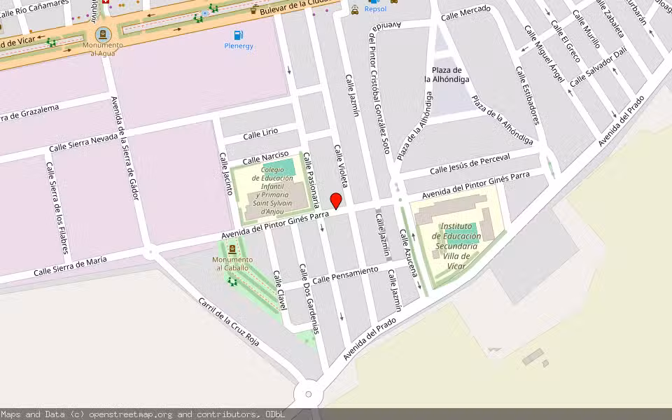 Mapa de Subasta Inmueble (Garaje) en Vicar, Almería