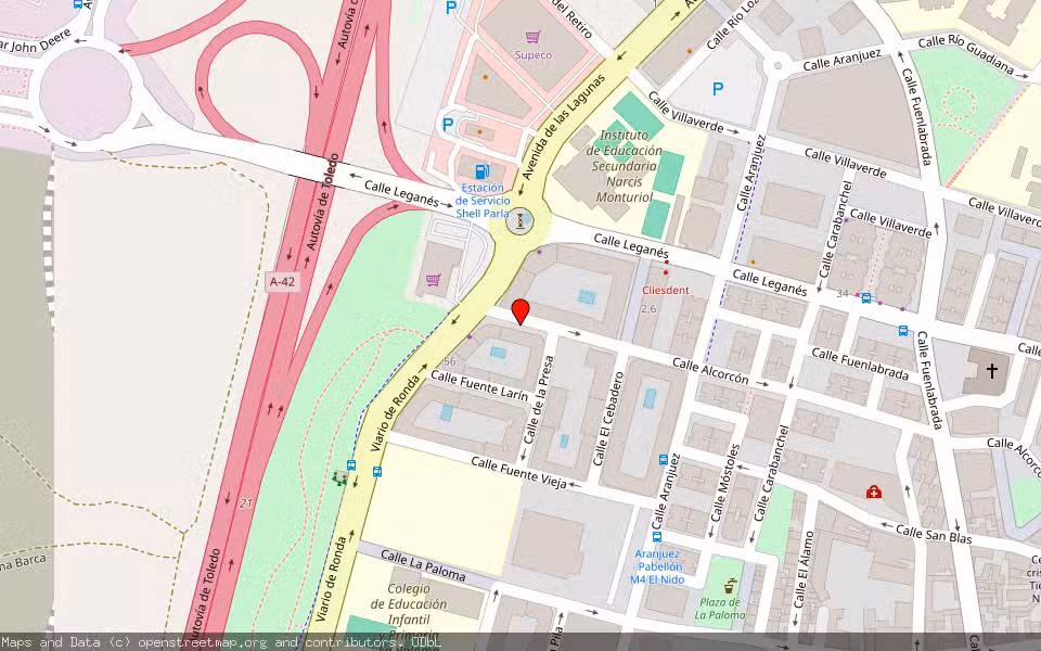 Mapa de Subasta Inmueble (Vivienda) en Parla, Madrid