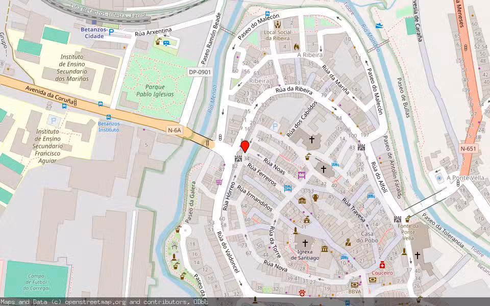 Mapa de Subasta Inmueble (Vivienda) en Betanzos, A Coruña