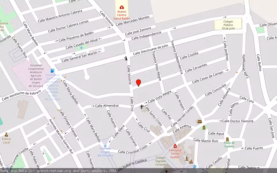 Mapa de Subasta Inmueble (Vivienda) en Bailen, Jaén