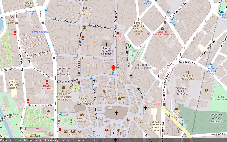 Mapa de Subasta Inmueble (Vivienda) en Ourense