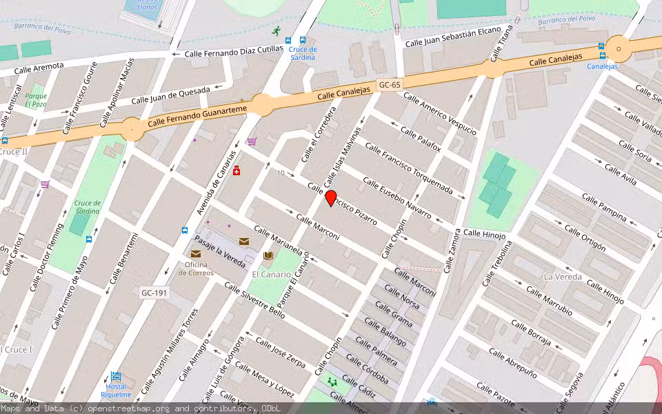 Mapa de Subasta Inmueble (Garaje) en Santa Lucía De Tirajana, Las Palmas