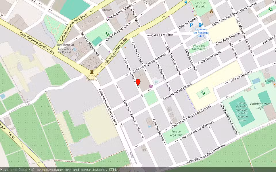 Mapa de Subasta Inmueble (Vivienda) en Rafal, Alicante/Alacant