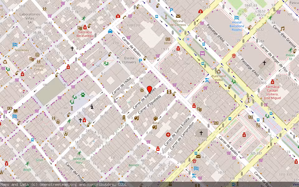 Mapa de Subasta Inmueble (Vivienda) en Barcelona