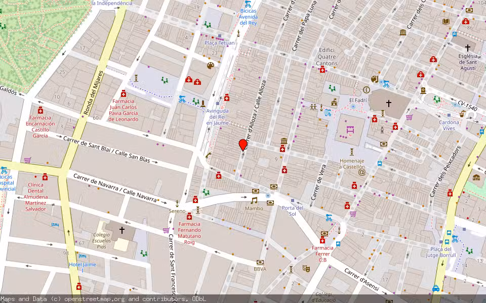 Mapa de Subasta Inmueble (Vivienda) en Castellon, Castellón/Castelló