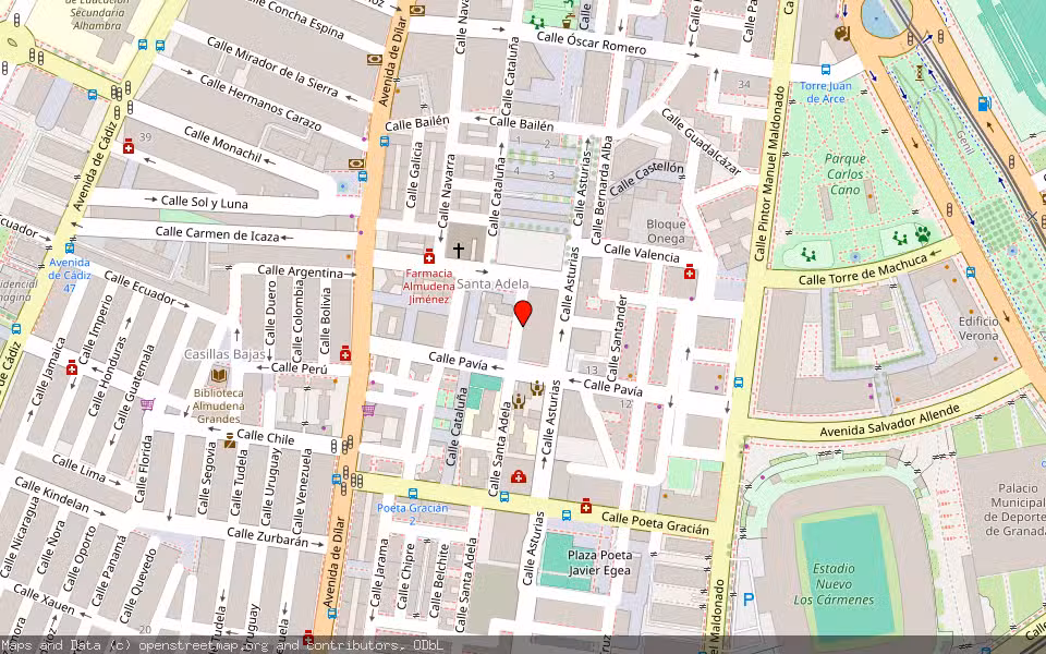 Mapa de Subasta Inmueble (Vivienda) en Granada
