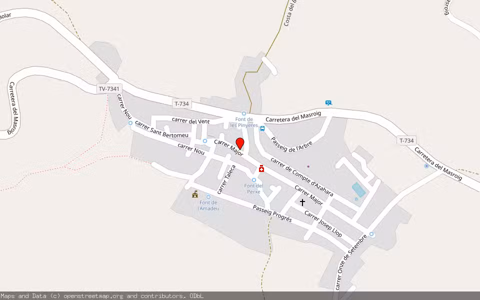 Mapa de Subasta Inmueble (Vivienda) en El Masroig, Tarragona