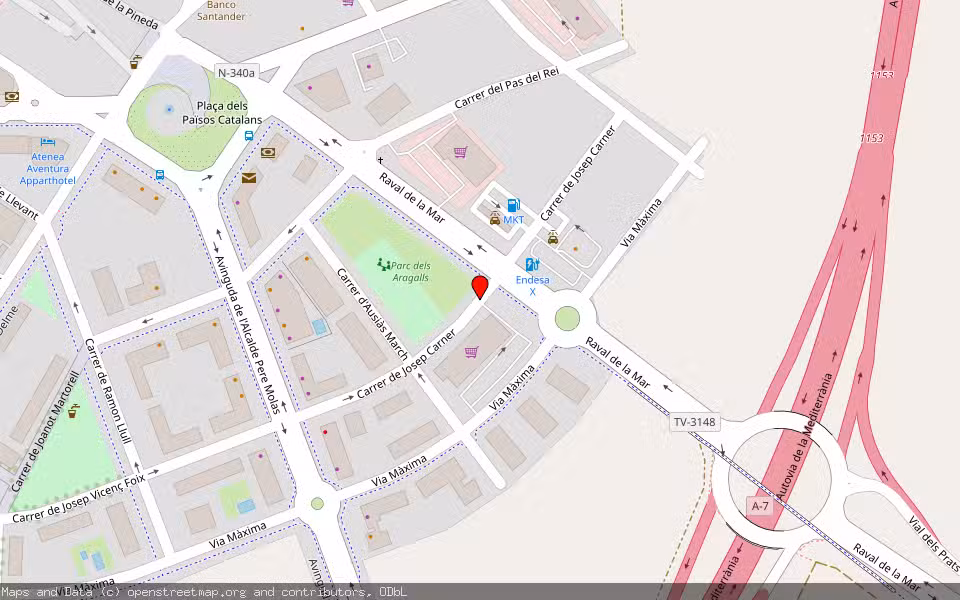 Mapa de Subasta Inmueble (Garaje) en Vila-seca, Tarragona