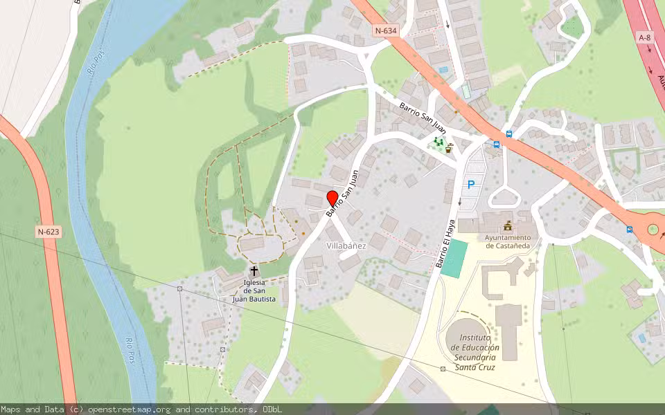 Mapa de Subasta Inmueble (Vivienda) en Castañeda, Cantabria