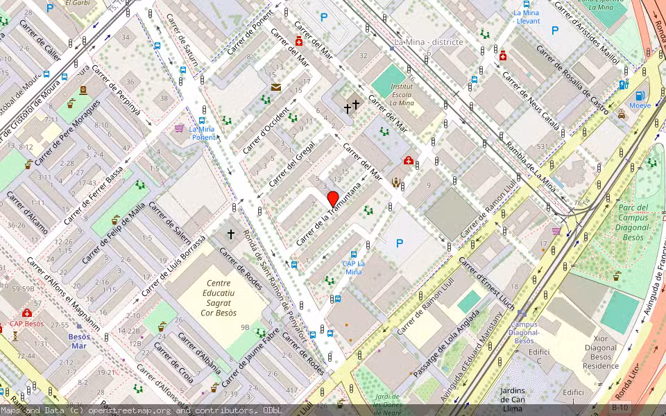 Mapa de Subasta Inmueble (Vivienda) en Sant Adrià De Besòs, Barcelona