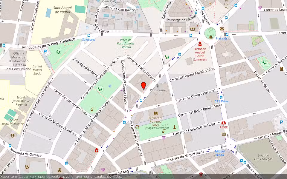 Mapa de Subasta Inmueble (Local comercial) en Mataró, Barcelona