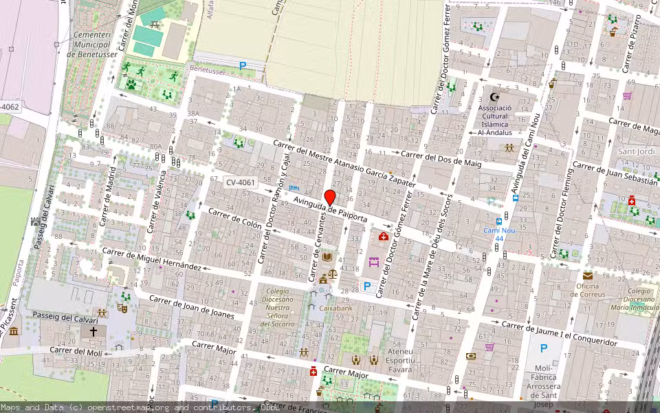 Mapa de Subasta Inmueble (Garaje) en Benetusser, Valencia/València