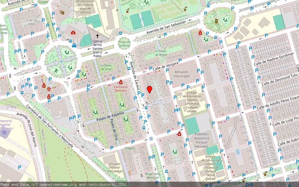 Mapa de Subasta Inmueble (Vivienda) en San Fernando De Henares, Madrid