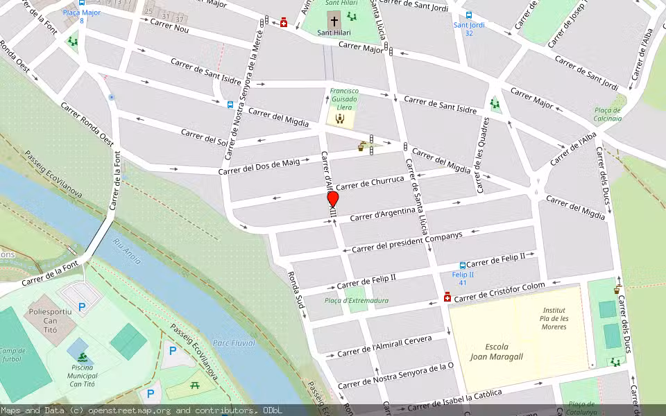Mapa de Subasta Inmueble (Vivienda) en Vilanova Del Cami, Barcelona
