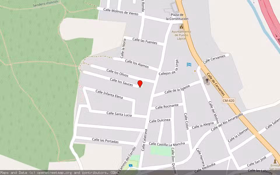 Mapa de Subasta Inmueble (Vivienda) en Puerto Lapice, Ciudad Real