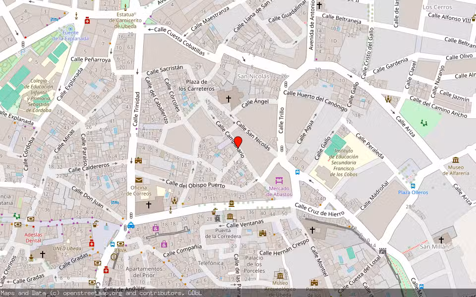 Mapa de Subasta Inmueble (Local comercial) en Ubeda, Jaén