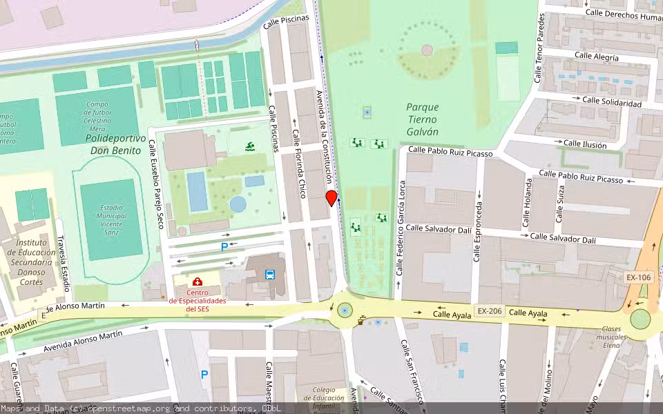 Mapa de Subasta Inmueble (Vivienda) en Don Benito, Badajoz