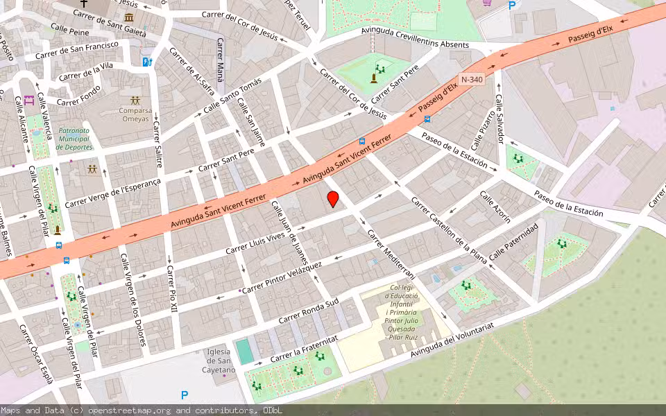 Mapa de Subasta Inmueble (Local comercial) en Crevillente, Alicante/Alacant