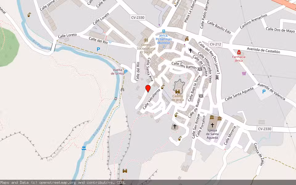 Mapa de Subasta Inmueble (Vivienda) en Jérica, Castellón/Castelló