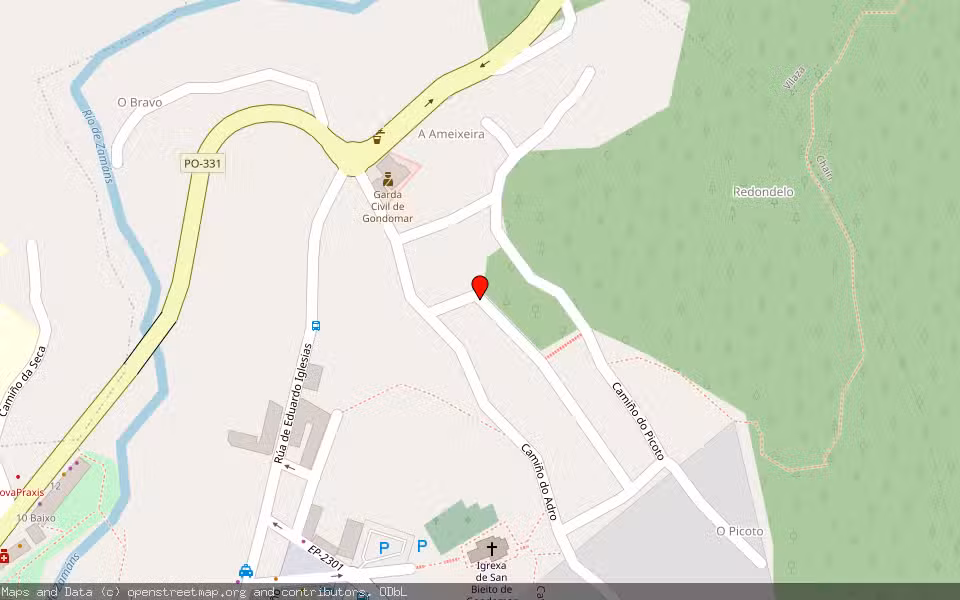 Mapa de Subasta Inmueble (Vivienda) en Gondomar, Pontevedra
