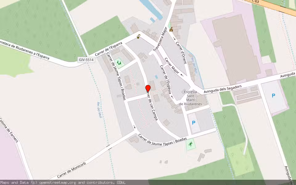 Mapa de Subasta Inmueble (Vivienda) en Riudarenes, Girona