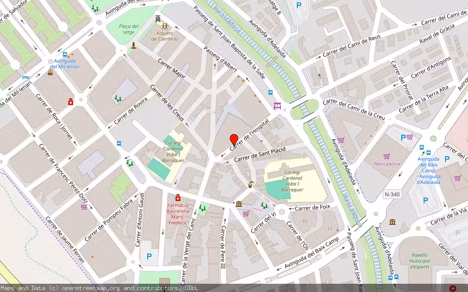 Mapa de Subasta Inmueble (Vivienda) en Cambrils, Tarragona