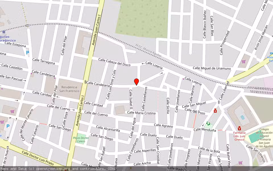 Mapa de Subasta Inmueble (Vivienda) en Águilas, Murcia